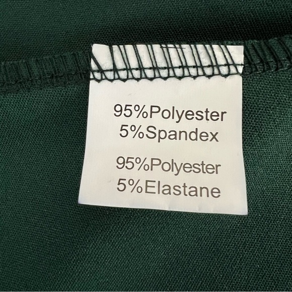 NWT Jasambac Green One Shoulder Bow Dress Women L Emerald Cocktail Party - Picture 11 of 11